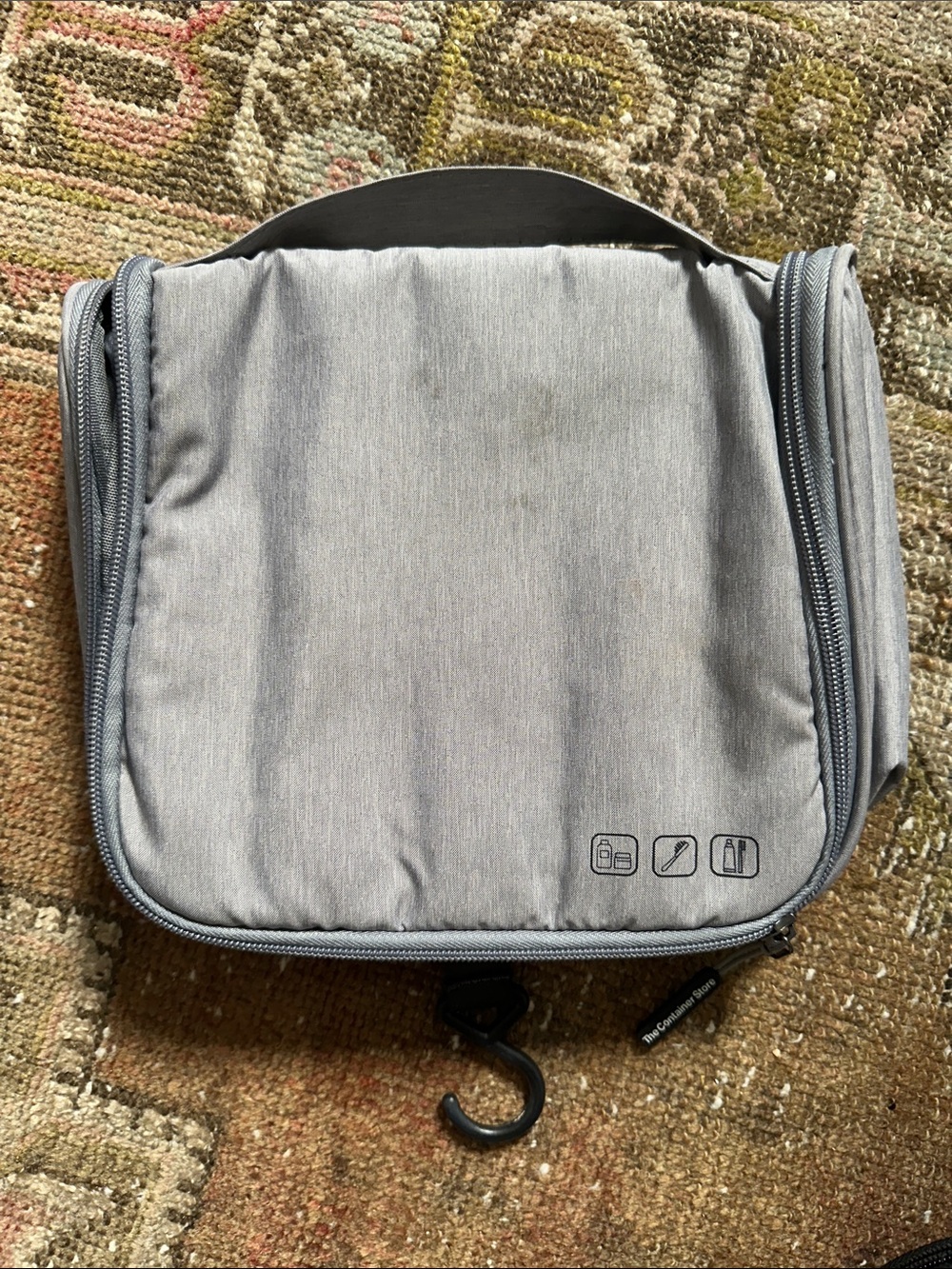 Gray Hanging Toiletry Bag - Travel Organizer